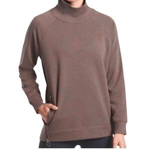 ATHLETA Cozy Karma Side Zip Funnel Neck Pullover Size XS